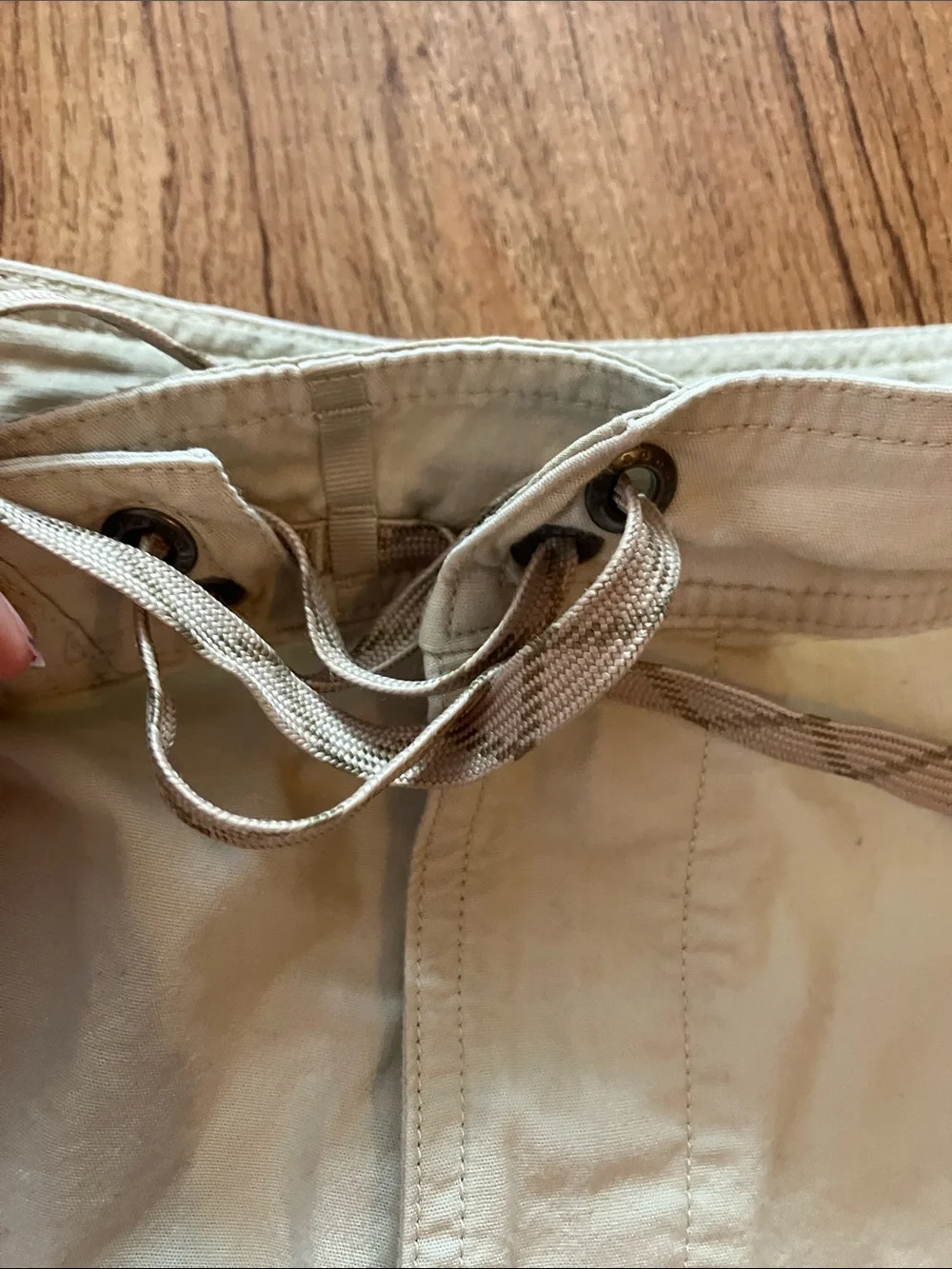 Cream cotton board adventure Shorts - Drawstring and zip Patagonia gorpcore 38